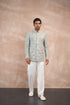 Powder Blue Sunflower Bandhgala Set